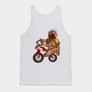 Puppy riding to adventure, cute cavapoo puppy dog for dog lovers Tank Top